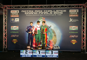 Gradino più alto del podio Rotax Max Senior per Alex Irlando 